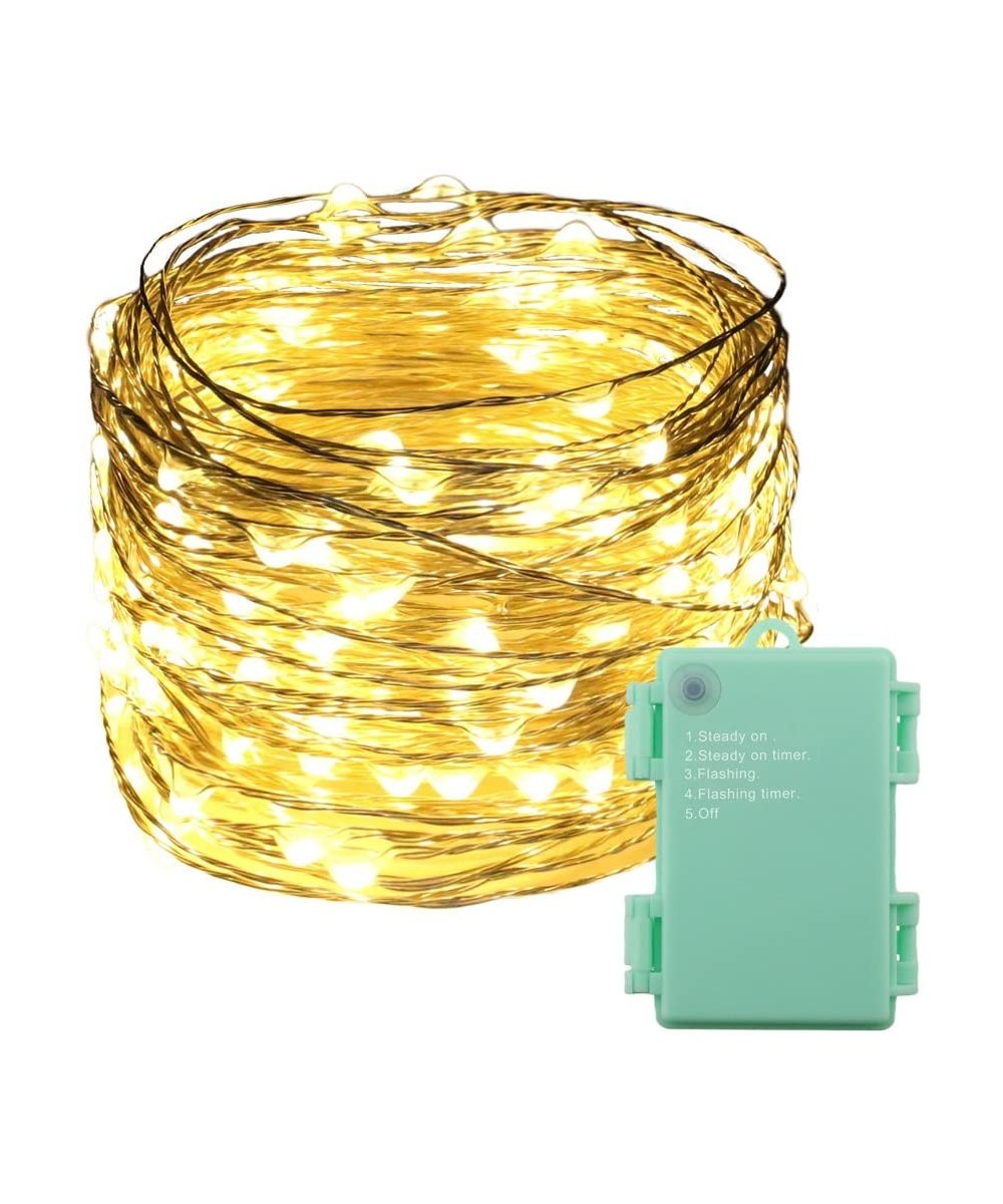 Battery Powered Led String Light-200 LED Indoor Outdoor Starry String Lights Waterproof Battery Operated on 66 Ft Silver Wire...