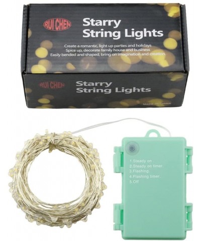 Battery Powered Led String Light-200 LED Indoor Outdoor Starry String Lights Waterproof Battery Operated on 66 Ft Silver Wire...