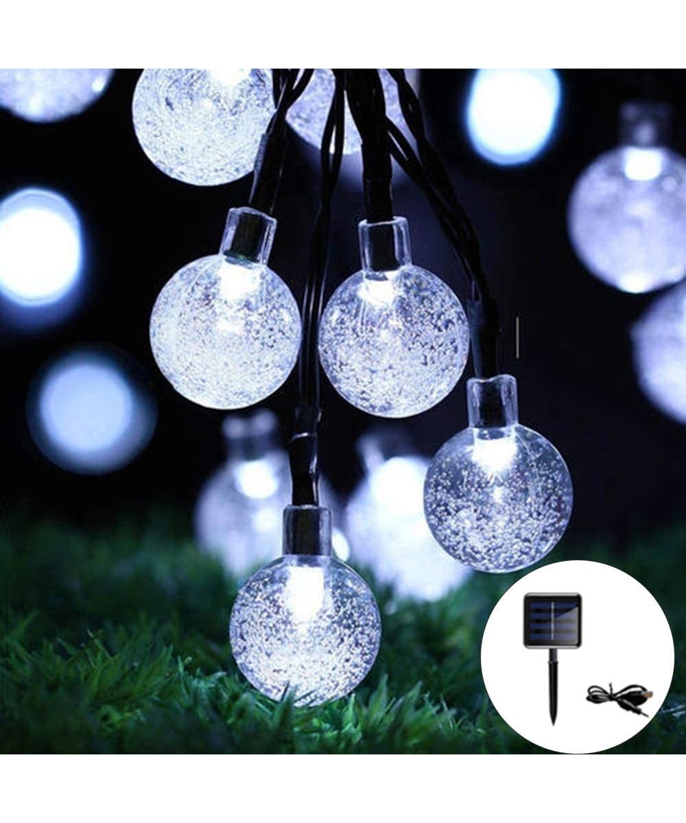 Globe Solar String Lights with USB Charging-30LED Solar Garden Lights-8 Mode 6.5M/21Ft Outdoor Waterproof Crystal Balls Fairy...