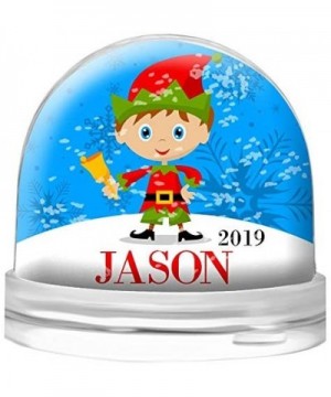 Snow Globe Personalized for Kids and Adults Young at Heart - Clear Acrylic Dome - Your Choice of White Snow or Red Hearts - S...