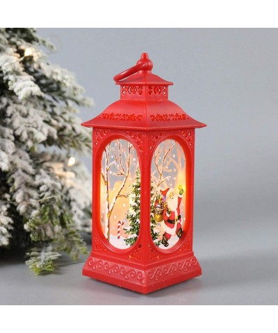 2PCS Christmas Portable Lanterns- Colorful Night Lamp Lights LED Xmas Cute Santa Snowman Christmas Tree Merry Flame Lights Ha...