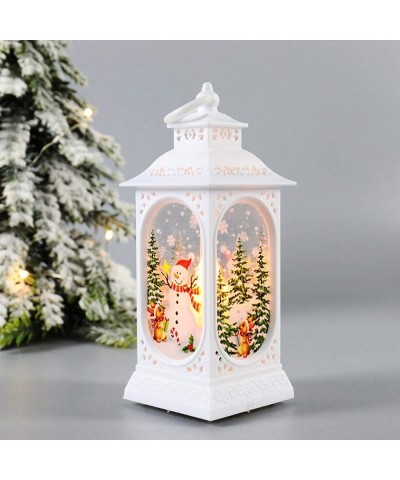 2PCS Christmas Portable Lanterns- Colorful Night Lamp Lights LED Xmas Cute Santa Snowman Christmas Tree Merry Flame Lights Ha...