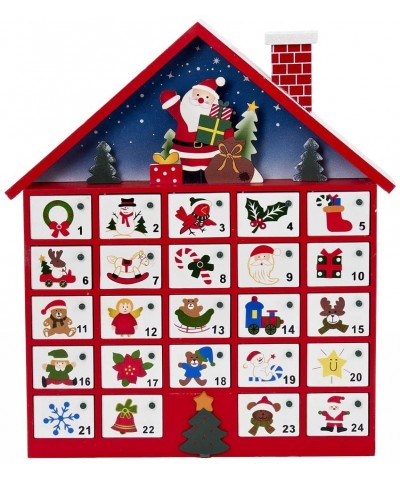 C6300 Wooden Santa House Advent Calendar W/O Ornaments- 16-Inch - CX11T98JGKV $34.52 Advent Calendars
