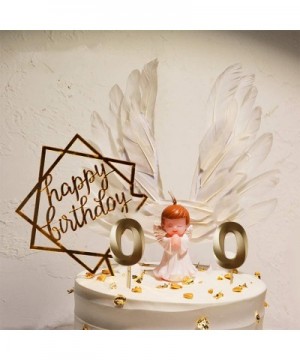3.95 inch Large Birthday Candles Numbers 0 Gold Glitter Birthday Numeral Candles for Birthdays- Weddings- Reunions- Theme Par...