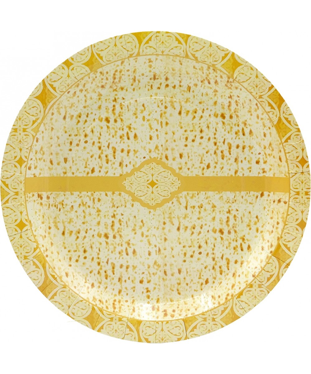 Passover Matzah Design Paper Goods Party Set (Matzah Design 9" Plates- 24-Pack) - 9" Plates - CC180GC2YM9 $9.70 Tableware