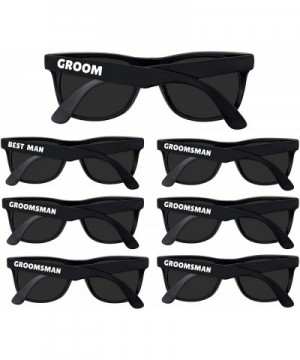 Bachelor Party Supplies - Bulk Wedding Sunglasses for Team Groom. The Groom- Best Man- Groomsman Bachelor Party Favor (7) - C...