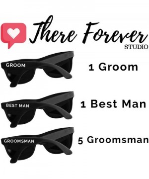 Bachelor Party Supplies - Bulk Wedding Sunglasses for Team Groom. The Groom- Best Man- Groomsman Bachelor Party Favor (7) - C...