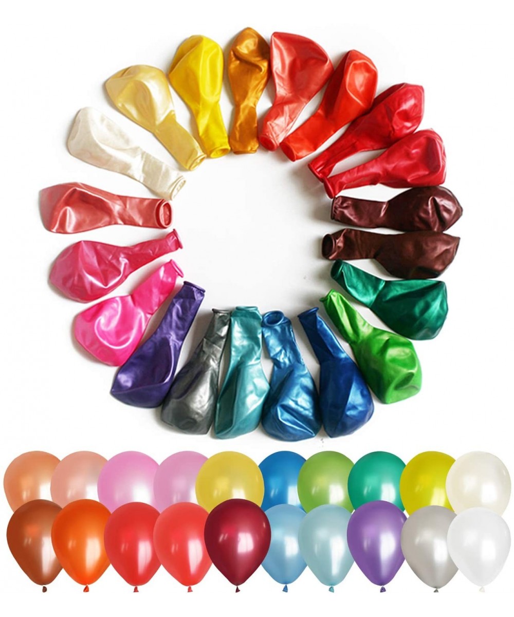 200 PCS 12-inch Pearlized 20 Assorted Colors Latex Balloons Large Big Round Thick Shiny Pearlescent Rainbow Biodegradable Bul...