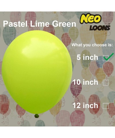 5 Inch Pack of 100 Pcs Pastel Lime Green Premium Latex Balloons Great for Kids - Birthdays- Weddings - Receptions- Baby Showe...