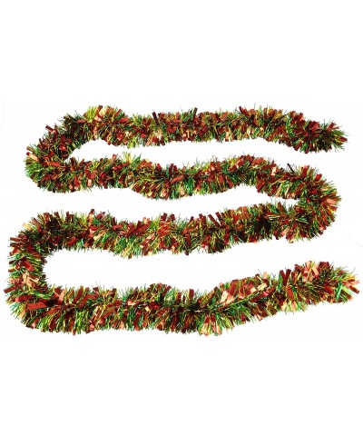 4 Metre Chunky/Fine Christmas Tinsel - Christmas Decoration Tinsel (Red/Green/Gold) - Red/Green/Gold - CB115D1ALUL $12.35 Tinsel