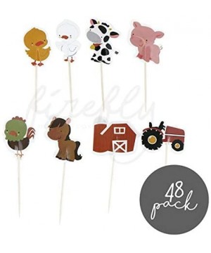 Animal Farm 48 Cupcake Toppers Baby Shower Decorations Party Cake Decorating Supplies First Birthday Decorations Kids Childre...