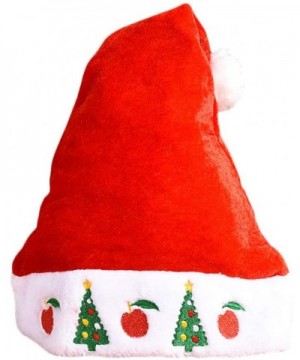 Christmas Hat- Santa Hat- Xmas Holiday Hat for Adults Kids Pets- Unisex Velvet Comfort Christmas Hats for Christmas New Year ...