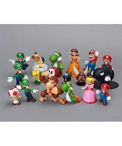 18 Pcs Super Mario Brothers Cake Topper Figures Toy Set -Kids Birthday Party Cake Decoration Supplies - CU18A35Y87S $16.42 Ca...