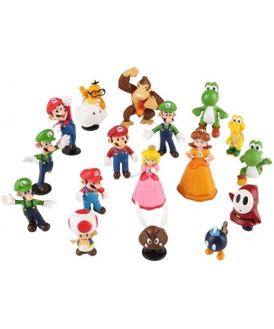 18 Pcs Super Mario Brothers Cake Topper Figures Toy Set -Kids Birthday Party Cake Decoration Supplies - CU18A35Y87S $16.42 Ca...