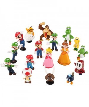 18 Pcs Super Mario Brothers Cake Topper Figures Toy Set -Kids Birthday Party Cake Decoration Supplies - CU18A35Y87S $16.42 Ca...