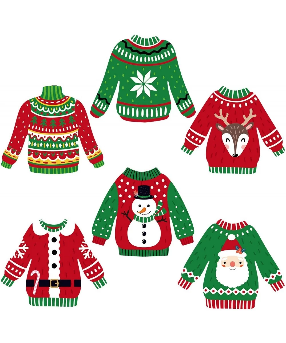 Ugly Sweater Party Decorations Ugly Christmas Cutouts Holiday Party Decor Ugly Sweater Shaped Paper DIY Cut-Outs - CW18ZW3RR7...