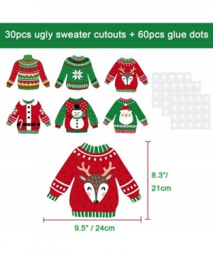 Ugly Sweater Party Decorations Ugly Christmas Cutouts Holiday Party Decor Ugly Sweater Shaped Paper DIY Cut-Outs - CW18ZW3RR7...