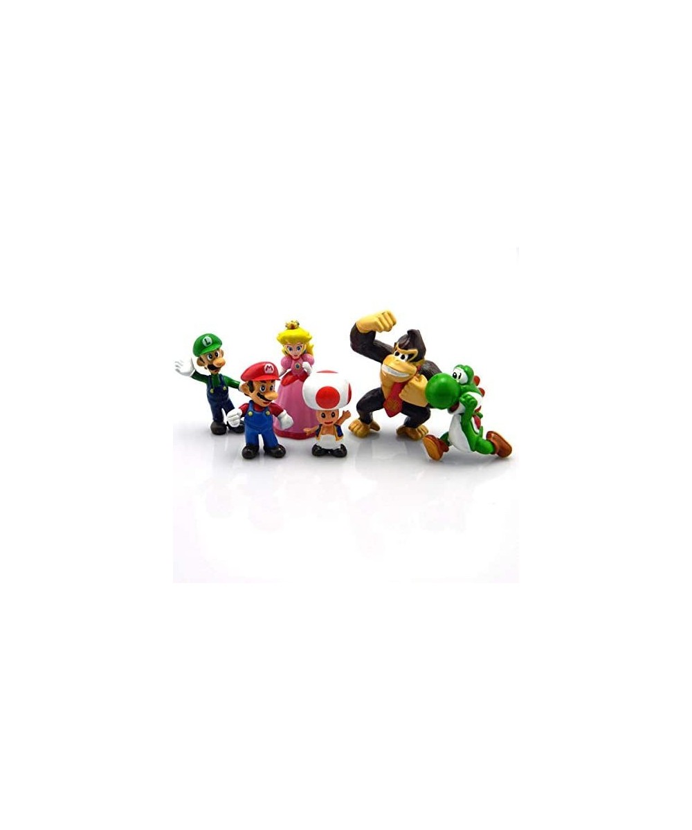 6 PCS Super Mario Action Figures Playset Cake Toppers Decorations Birthday Party Supplies - CC196GTD7WD $12.40 Cake & Cupcake...