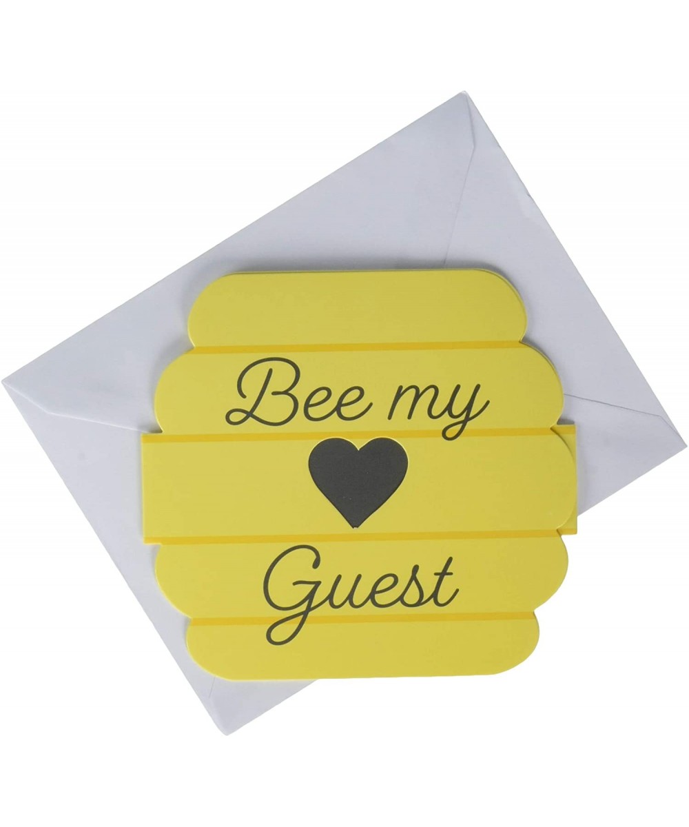 Bumblebee Baby Invitations- 4.5" x 4.5"- Multi-color - CS18R5H8KAC $6.34 Invitations