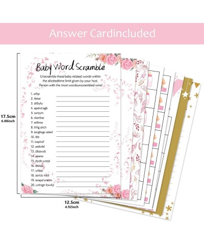 Baby Shower Games Set for Girls and Boys Contains 5 Games- 25 Sheets Each- Funny Baby Shower Game and Party Activities with B...