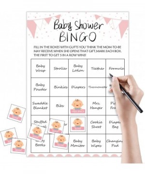 Baby Shower Games Set for Girls and Boys Contains 5 Games- 25 Sheets Each- Funny Baby Shower Game and Party Activities with B...