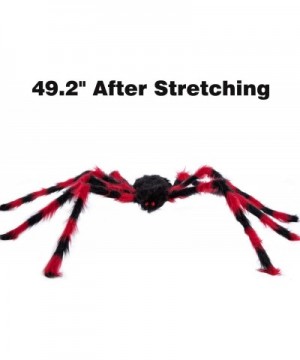 Halloween Spider Decoration Fake Realistic Hairy Scary Spider Giant 50inch Haunted House Prop Black Spider Plush Prank Toy Ha...