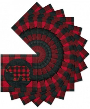 Buffalo Plaid Party Bundle - Dinner Plates and Napkins 5x5" - Great for Lumberjack Themed Events- Rustic Birthday Party- Fami...