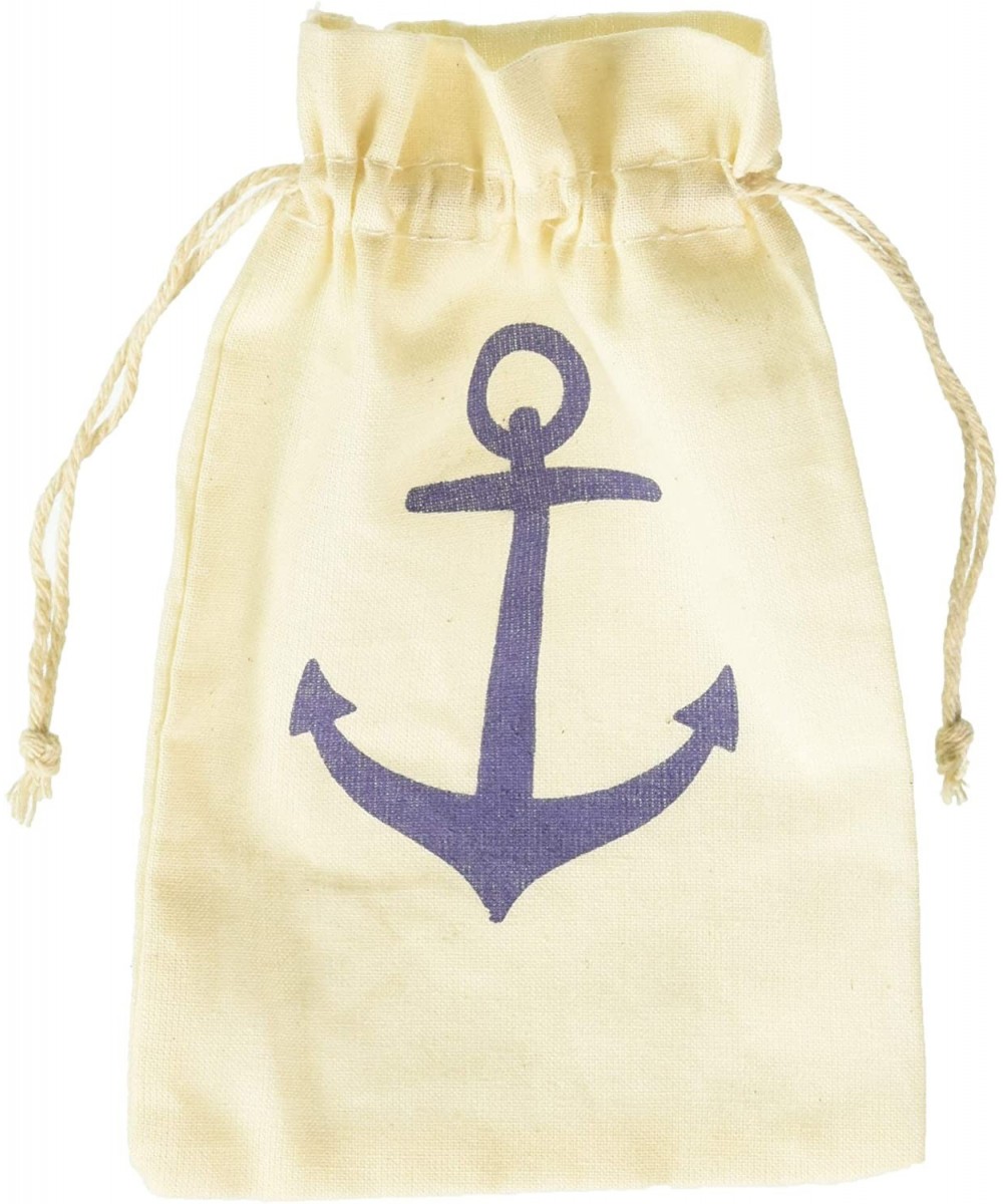 Voyages Anchor Muslin Favor Bag- Set of 12 - CA11IXT2SSJ $11.35 Favors