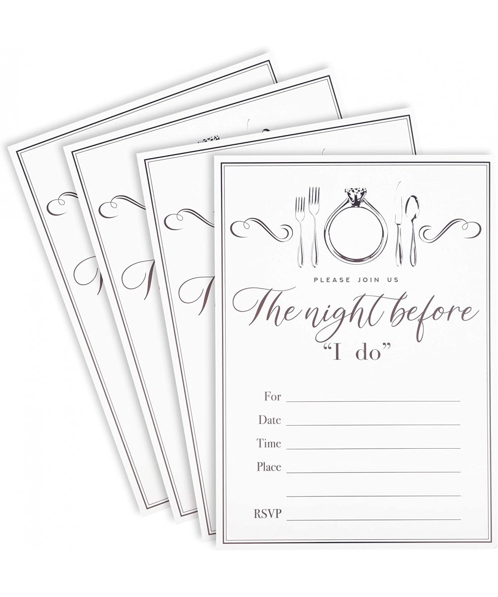 Wedding Rehearsal Invitations with Envelopes (5 x 7 in- White- 36 Pack) - C218YM75X82 $10.33 Invitations