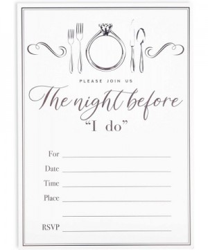 Wedding Rehearsal Invitations with Envelopes (5 x 7 in- White- 36 Pack) - C218YM75X82 $10.33 Invitations