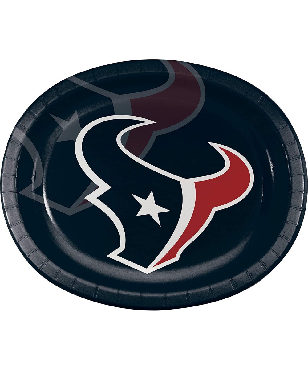 Houston Texans Oval Paper Plates- 24 ct - C218TI3KXK0 $23.71 Tableware