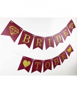 Burgundy Gold Bridal Shower Decorations/Fall Wedding Decorations Burgundy Polka Dot Fans Bride to Be Banner for Burgundy Wedd...