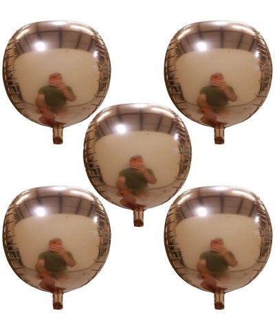 Metallic Balloons - Round Mylar Mirror Orb Balloon - 5 Pack - 14" Chrome Balloons (Rose Gold) - Rose Gold - CD18UX98G63 $9.13...