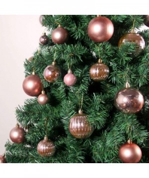 18Pcs Christmas Balls Ornaments for Xmas Tree - Shatterproof Christmas Tree Decorations Large Hanging Ball Gold Rose3.2 x 18 ...