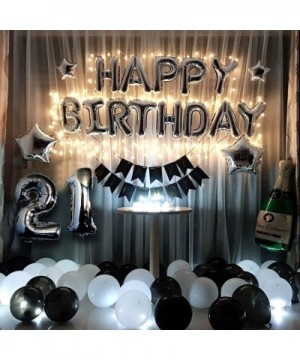 Happy Birthday Foil Balloons Banner - 16 inches 3D Lettering Inflatable Party & Event Decorations for Kids and Adults (Color ...