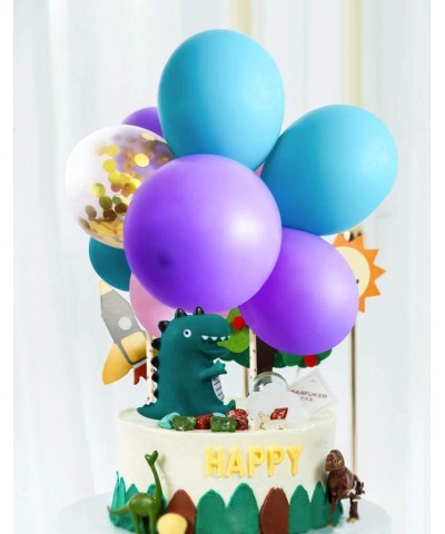 Birthday Cake Topper- Balloons Cake Topper for Purple Cake- Balloons Garland cake topper- Cupcake Topper For Girls Party Purp...