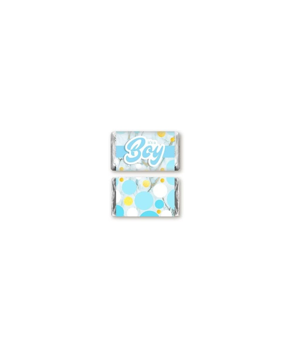 It's A Boy Blue Baby Shower Favors - Hershey's Miniatures Stickers - 54 - Hershey's Miniatures Candy Bar Stickers - Baby Show...