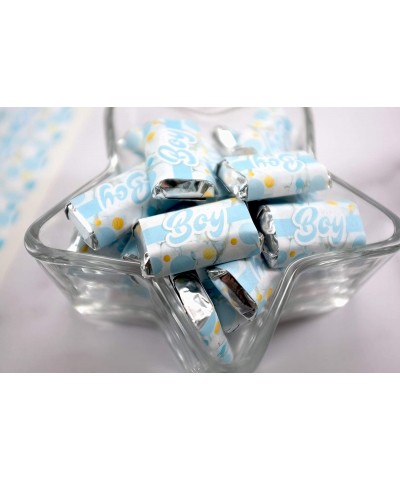 It's A Boy Blue Baby Shower Favors - Hershey's Miniatures Stickers - 54 - Hershey's Miniatures Candy Bar Stickers - Baby Show...