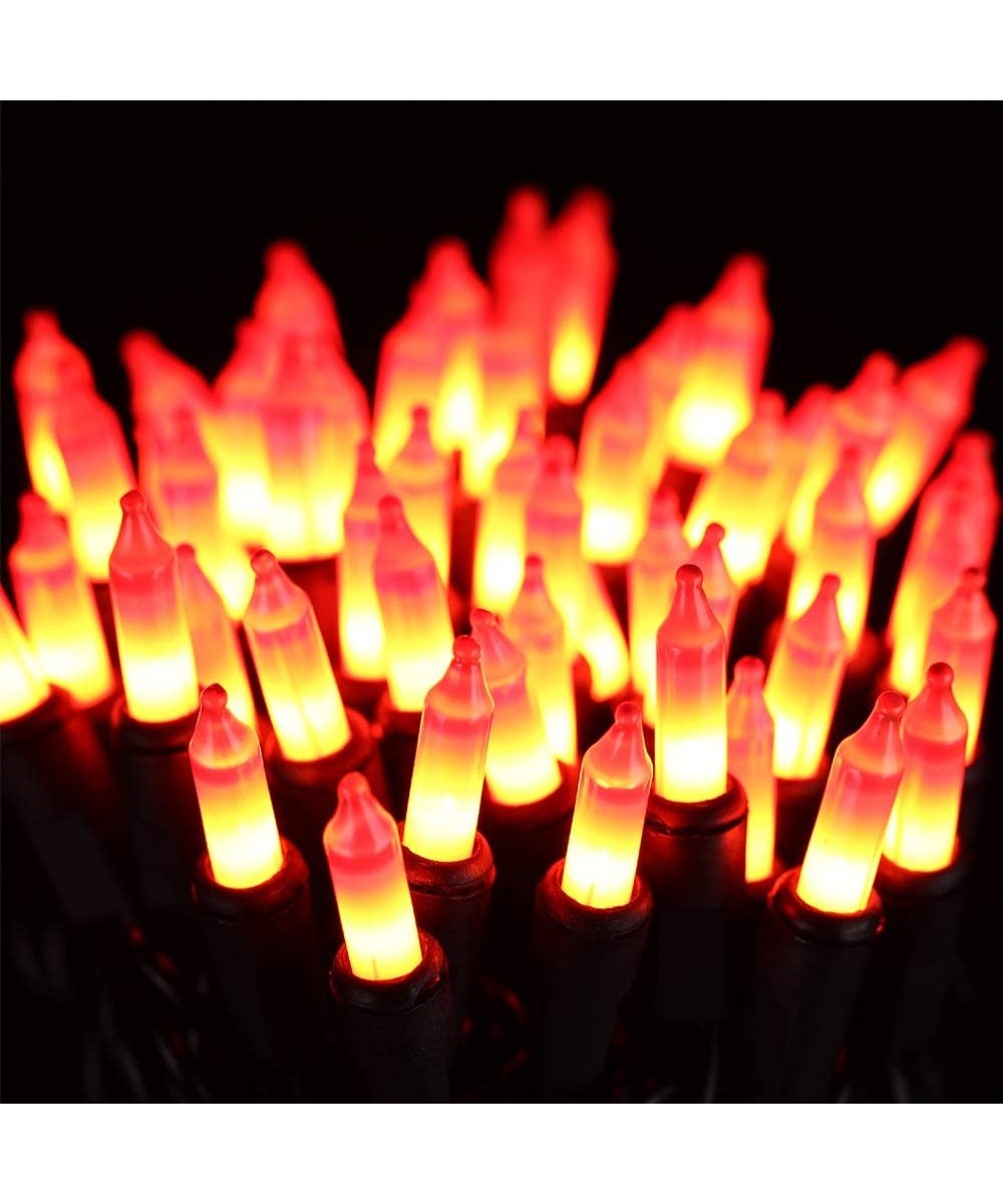 ⭐️Halloween String Lights - 24ft 100 Incandescent Orange Mini Bulbs Lights- Halloween Lighting Decor for Outdoor and Indoor U...