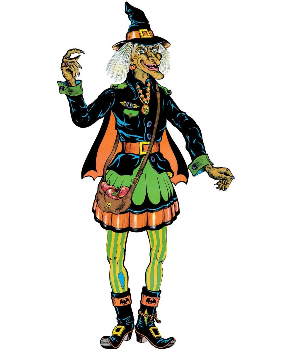 00455 Vintage Halloween Jointed Witch- 57"- Multicolored - CG194Q7G398 $30.77 Favors