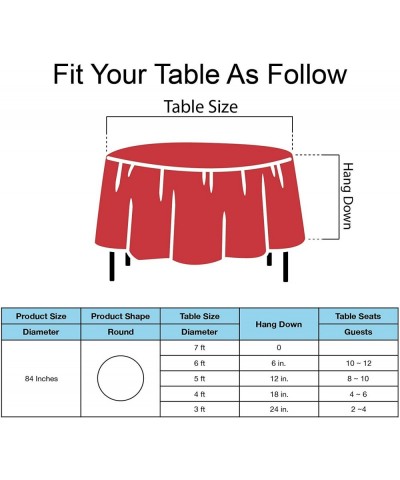 Red Plastic Tablecloths 6 Pack Disposable Table Covers 54 x 108 Inches Shower Party Tablecovers PEVA Vinyl Table Cloths for R...