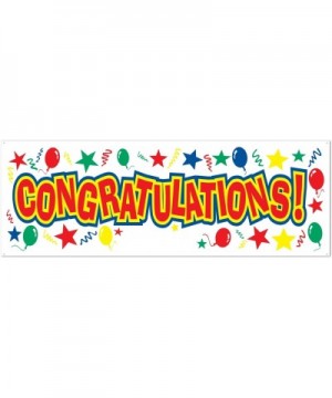 Congratulations Sign Banner Party Accessory (1 count) (1/Pkg) - CU115RI1957 $8.70 Banners