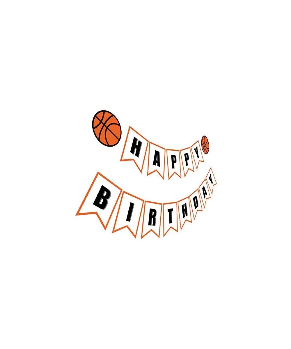 Basketball Birthday Banner - Basketball Theme Happy Bday Bunting Sign- Basketball Party Decoration - Basketball Birthday Bann...