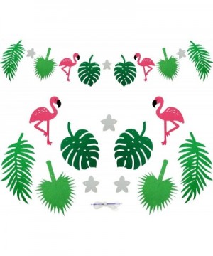 Flamingo Pineapple Tropical Leaves Banner Garland For Room Decoration Luau Hawaiian Summer Beach Party Supplies- 2 Pack - CT1...