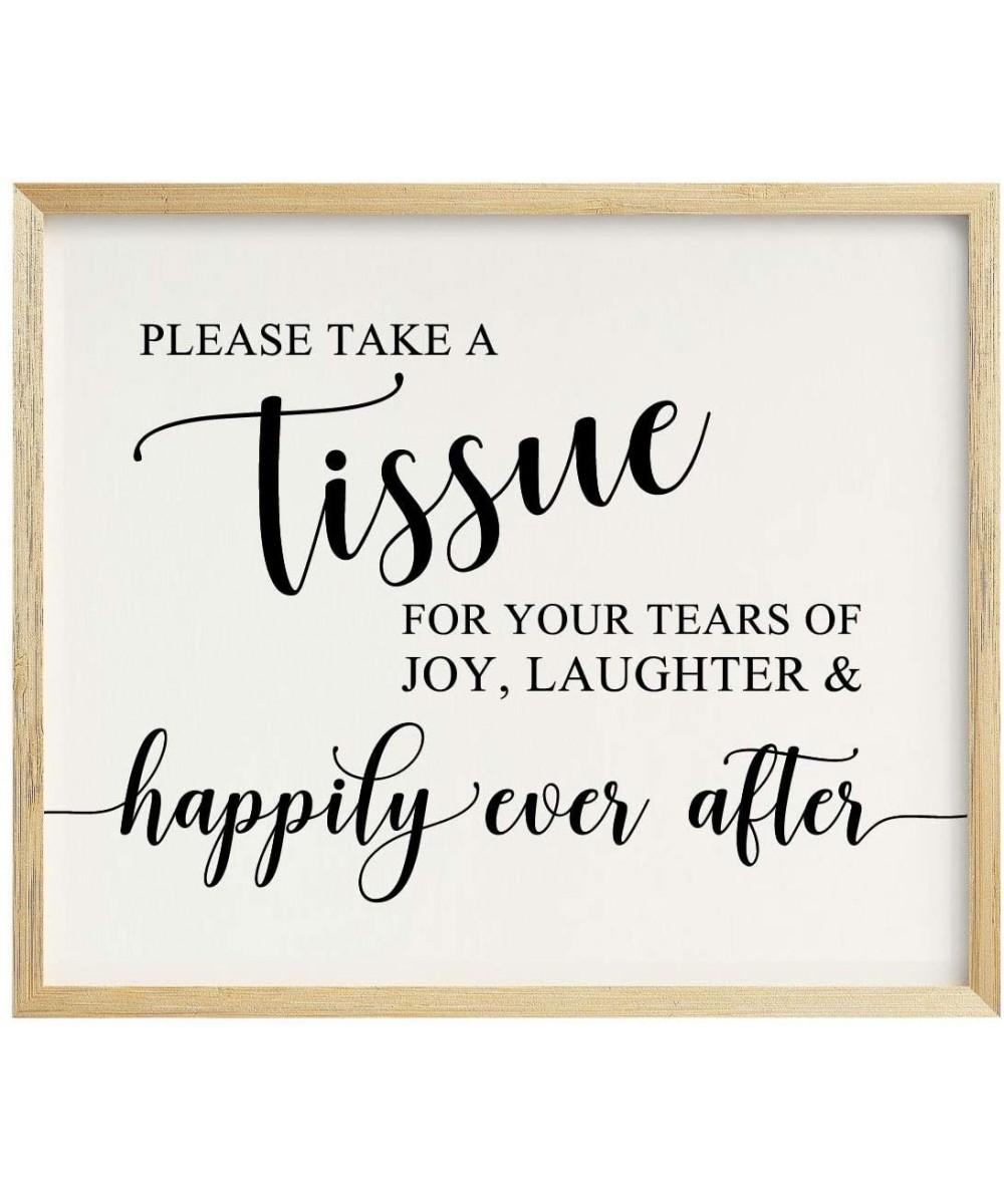 Take A Tissue for Tears of Joy Wedding Party Sign Signage Party Print - Frame Not Included - White (Tears of Joy) - C7183CZ2D...