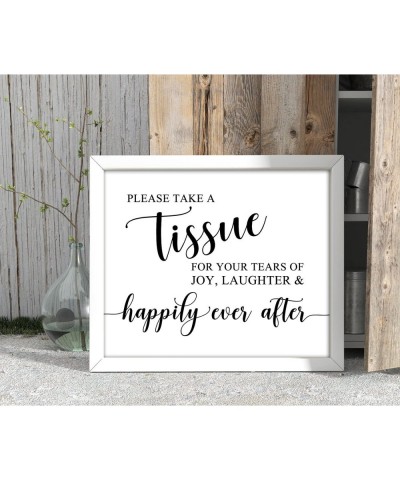 Take A Tissue for Tears of Joy Wedding Party Sign Signage Party Print - Frame Not Included - White (Tears of Joy) - C7183CZ2D...