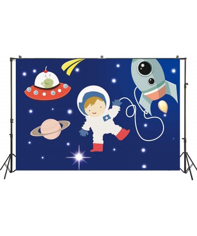 7x5ft Cartoon Outer Space Astronaut Birthday Backdrop for Baby Boy Baby Shower Kids 1st Birthday Party Universe Planet Photo ...