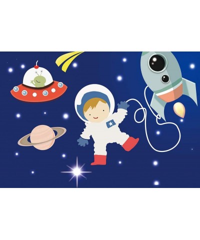 7x5ft Cartoon Outer Space Astronaut Birthday Backdrop for Baby Boy Baby Shower Kids 1st Birthday Party Universe Planet Photo ...