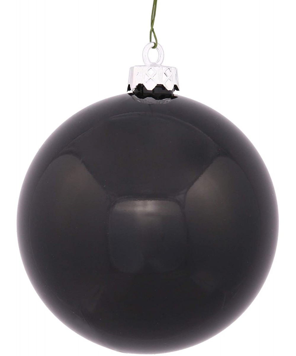 Shatterproof Jet Shiny Ball Ornaments- 32 per Box- 3"- Black - Black - CA116E9ITLP $35.75 Ornaments