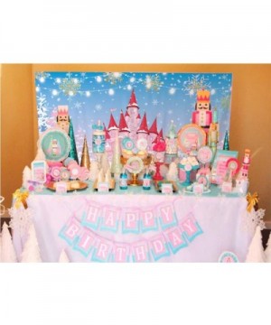 Winter Christmas Royal Pink Castle Bday Backdrop Nutcracker Ballet Girl Princess Happy Birthday Party Xmas Tree Gifts Table W...